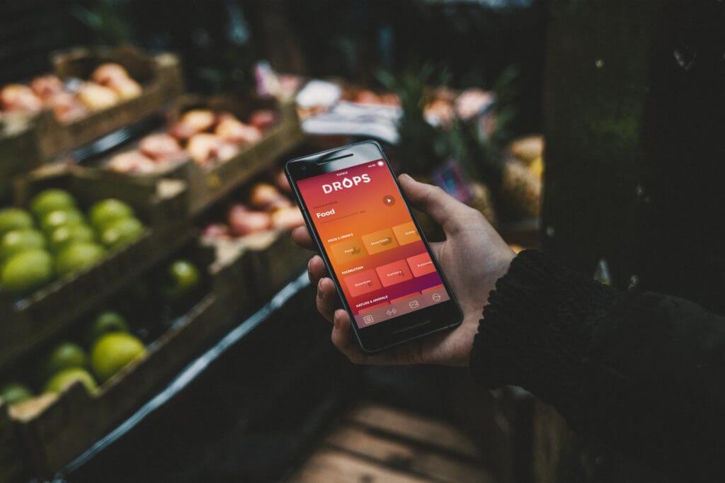 The Drops homescreen